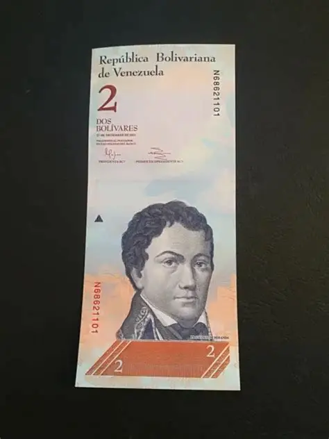 Billete venezolano 2 bolivares 27 diciembre 2012
