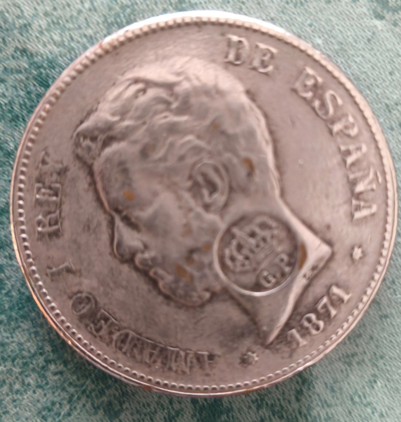 Amadeo 1 moneda española del gobierno provisional