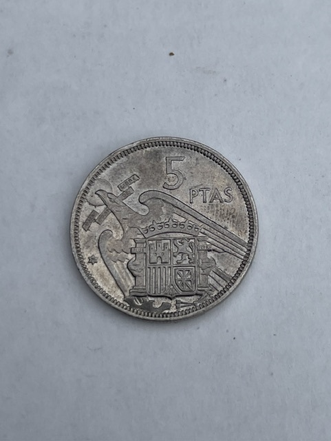 5 pesetas 1957.  *75