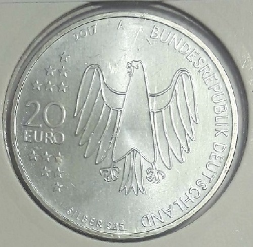 20 Euros Alemania 2017 500 Años de la reforma  A
