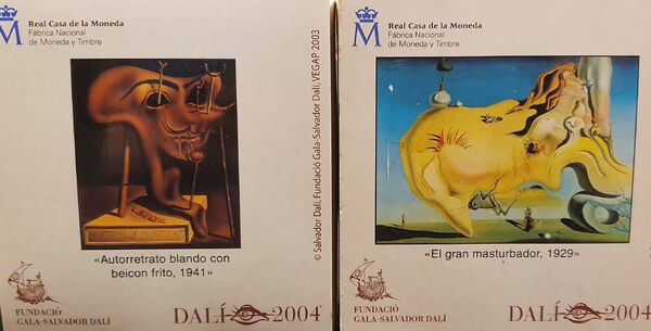 10 € X 2 Monedas Centenario Nacimiento Salvador Dalí 2004