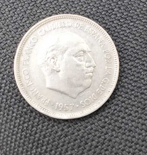 17 monedas 5 pesetas 1957*58-1957*BA #KM786 #FO1838