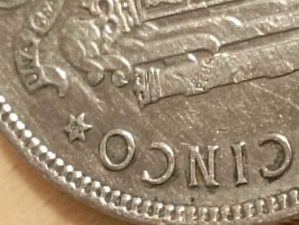 Moneda de cinco pesetas año 1949 estrellas 19 52