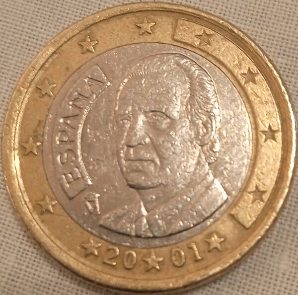 Monedas 1€ Juan Carlos I 2001