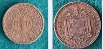 1 Peseta 1944 