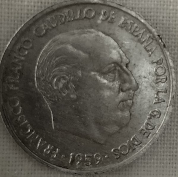 Moneda 10 centimos de Franco de 1959