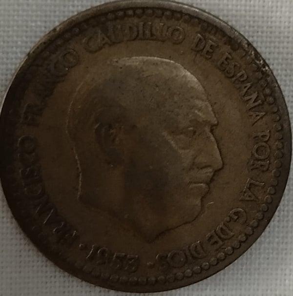 Moneda Franco 1 pta 1953