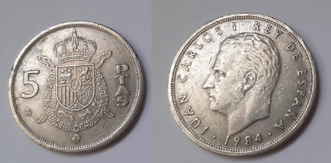 5 pesetas 1984