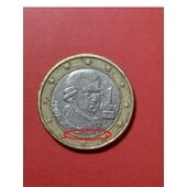 1 Euro 2002 Austria con defecto.