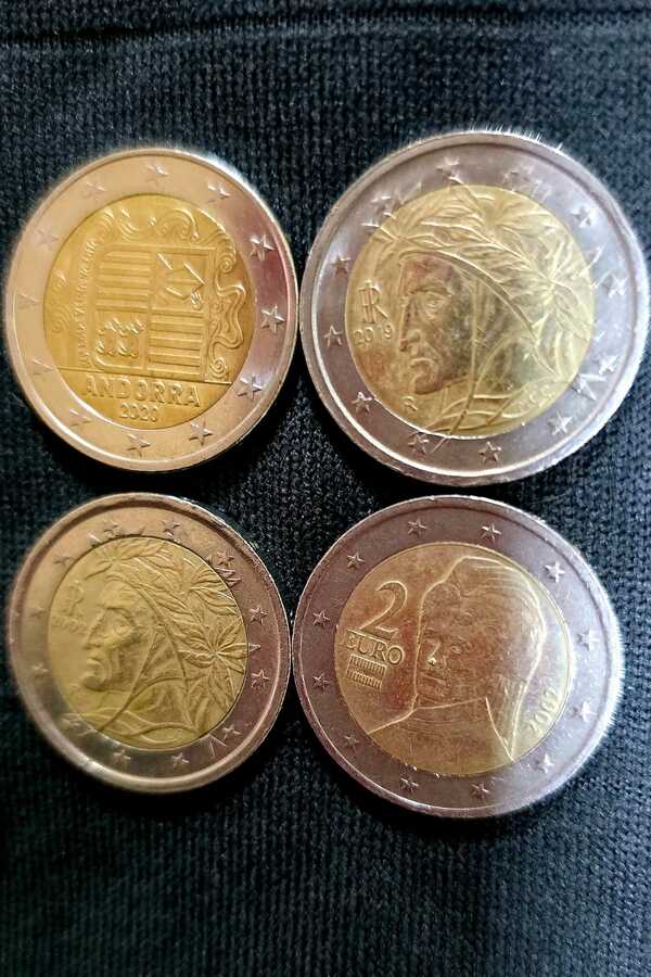 Monedas de 2€ cuatro distintas