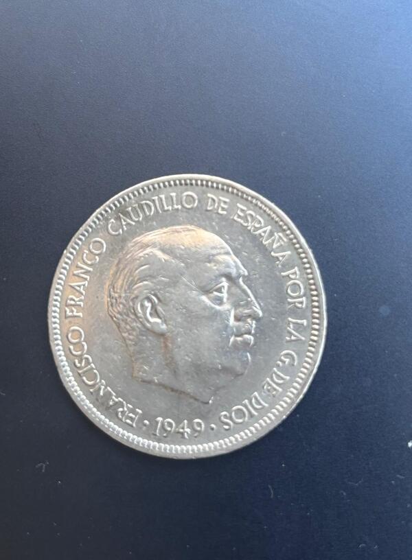 CINCO PESETAS FRANCO 1949