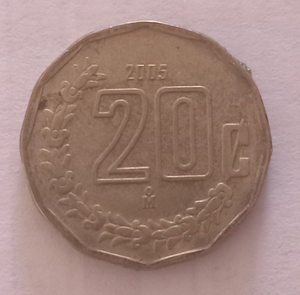 Moneda de 20 Centavos 2005