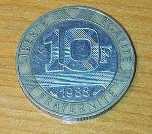 10 New Francs 1988