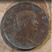 Moneda de 5 centavos del año 1966 Josefa Ortiz de Dominguez