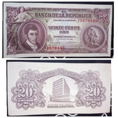 20 pesos de oro colombiano