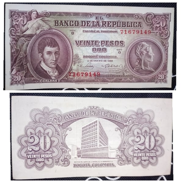 20 pesos de oro colombiano