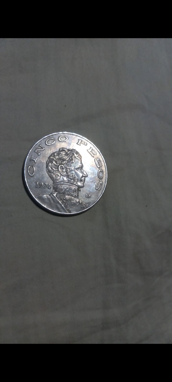 5 pesos (Vicente Guerrero) 1974 fecha corta