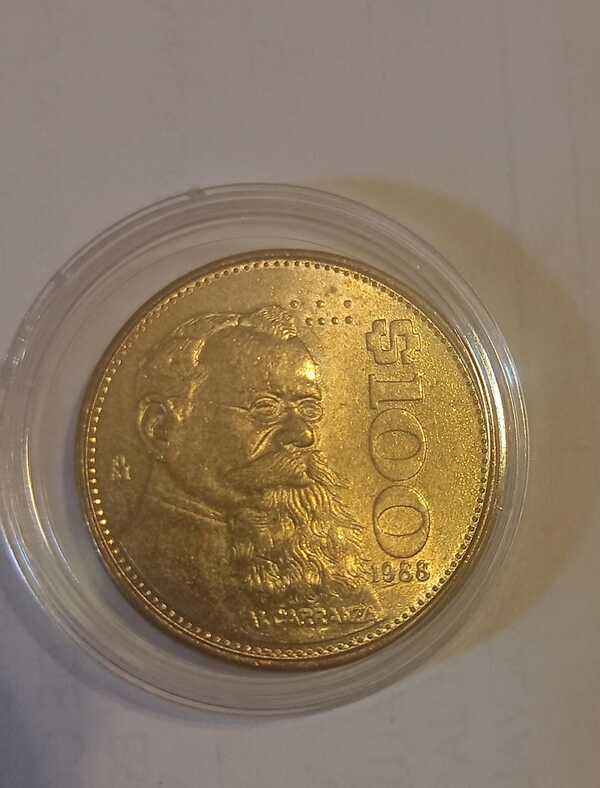 Moneda 100 pesos Carranza
