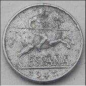 10 céntimos de peseta del año 1945