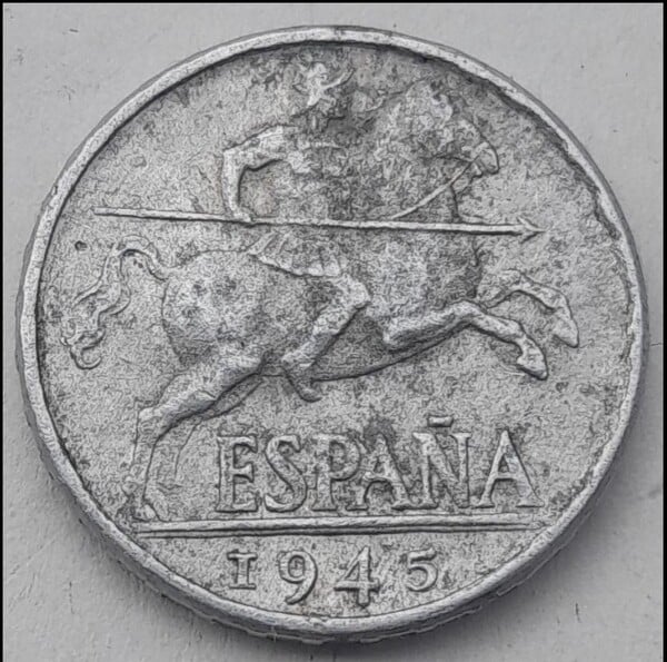 10 céntimos de peseta del año 1945