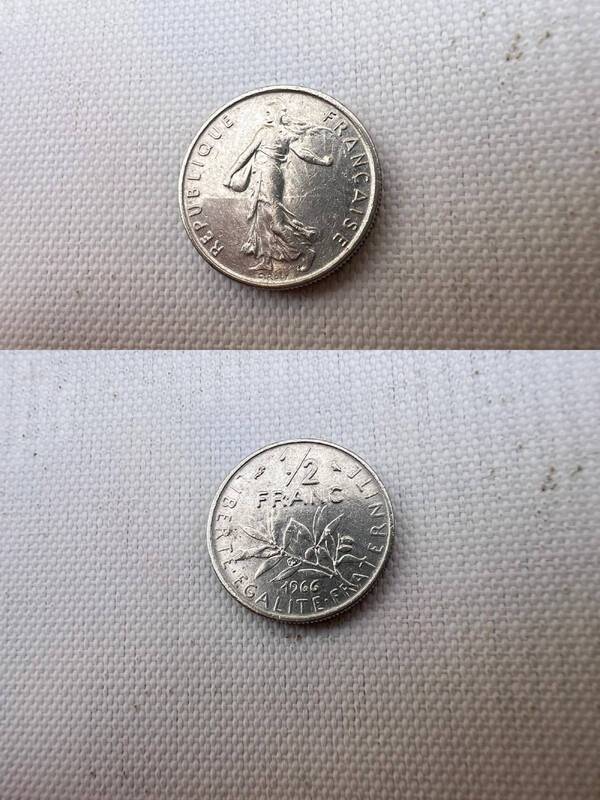 1/2 franc 1966 Republica Francia