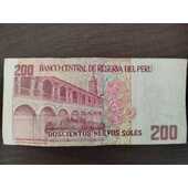 Billete de 200 soles (Santa rosa de lima) año 1995 Raro y Coleccionable