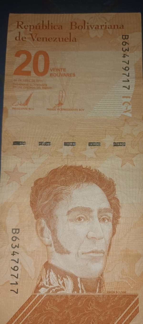 Billete 20bs