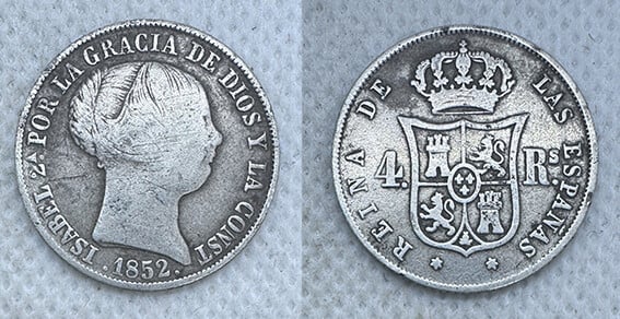 ISABEL II 1861 4 REALES MADRID