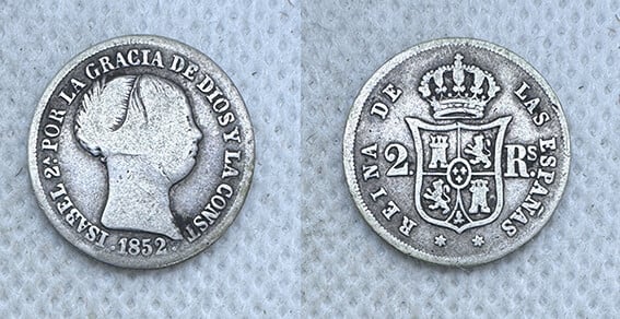 ISABEL II 1852 2 REALES MADRID