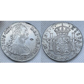 CARLOS IV 1802 8 REALES IJ LIMA
