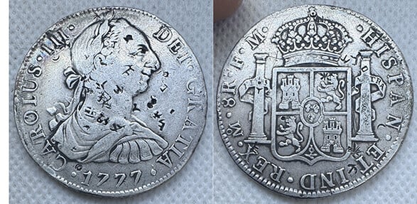 CARLOS III 1777 FM 8 REALES FM MEXICO