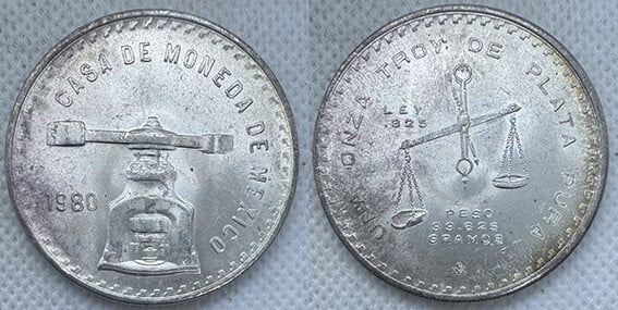1 ONZA CASA DE LA MONEDA BALANZA 1980 SILVER