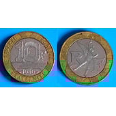 Moneda Francesa de 10 francos de 1990