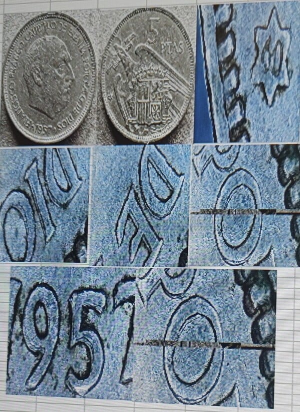 5 PESETAS FRANCISCO FRANCO 1957 (60) CON ERROR