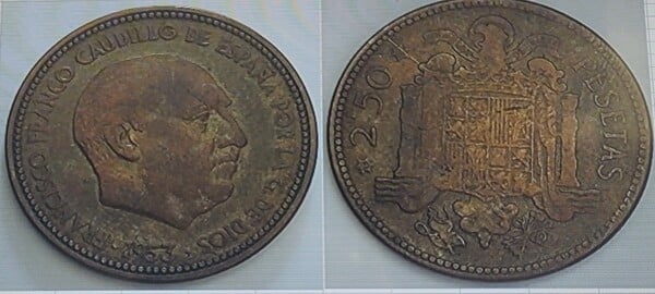 2.5 PESETAS 1953 FRANCISCO FRANCO