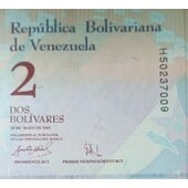 Venta de 6 billetes de 2 bolívarees año 2007