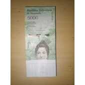 Billetes 5000 bolivares año 2017