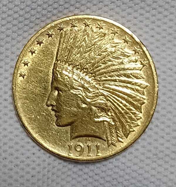 Moneda de oro de 10$ de 1911 de estados unidos