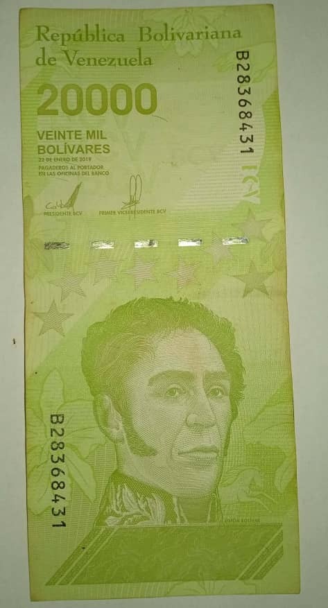 Billete de 20000 bolivares