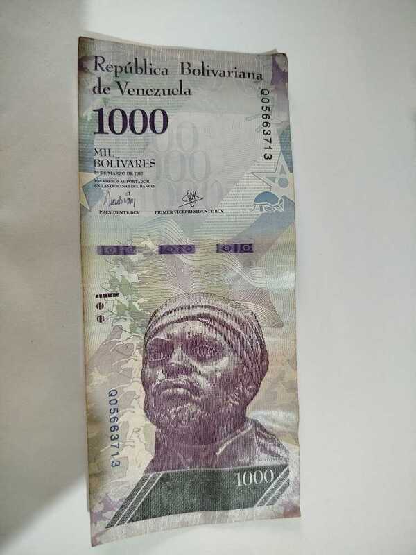 Billete de 1000 mil bolivares