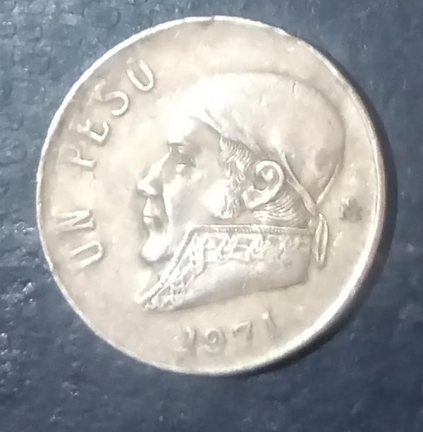 1971 Mexico Morelos Uno 1 Peso Estados Unidos Mexico
