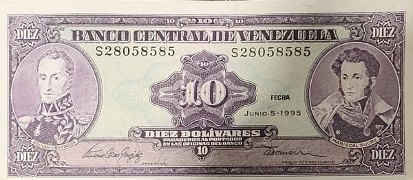 Billete 10 Bolivares