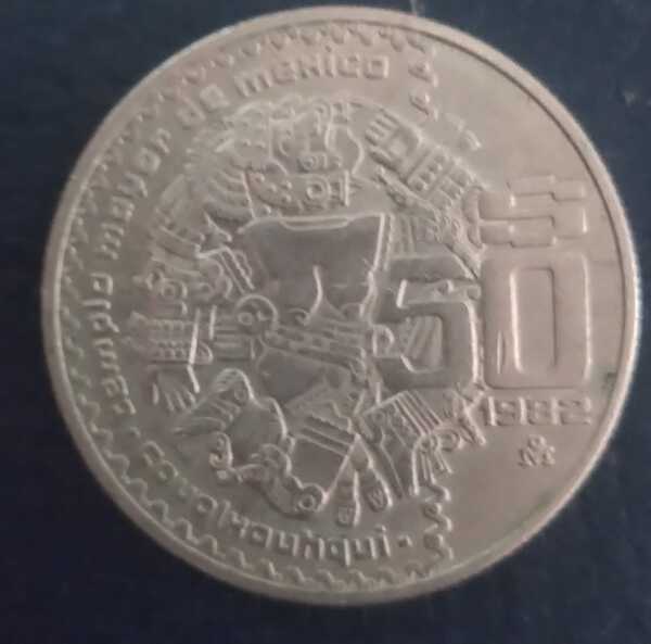 50 Pesos Mexico Coyolxauhqui 1982