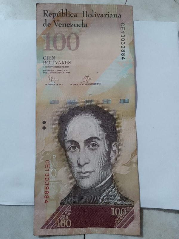 Billete de 100 de 5/11/2015