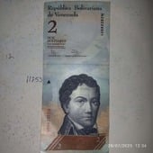Billetes de 2 bolívares año 2012