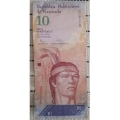 Billete de 10 Bs de la República Bolivariana de Venezuela