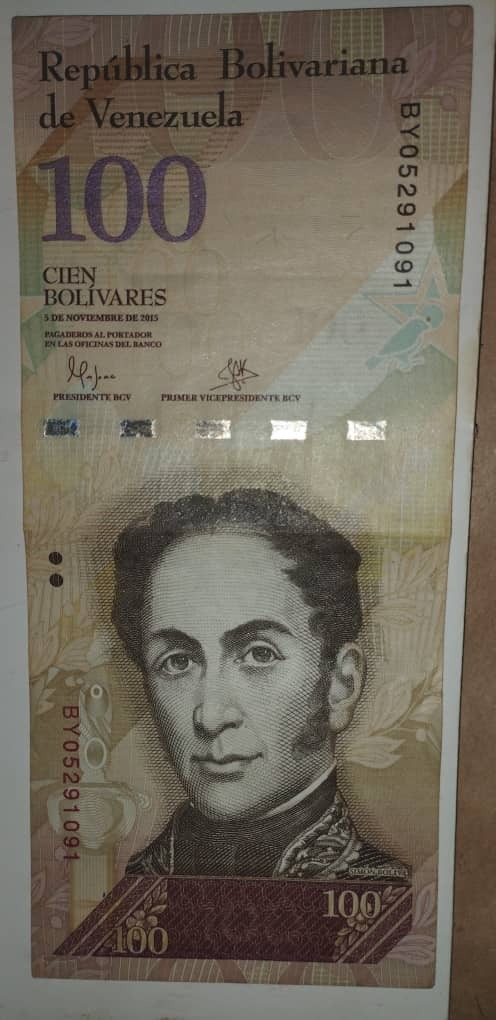 Billete de 100 bolivares