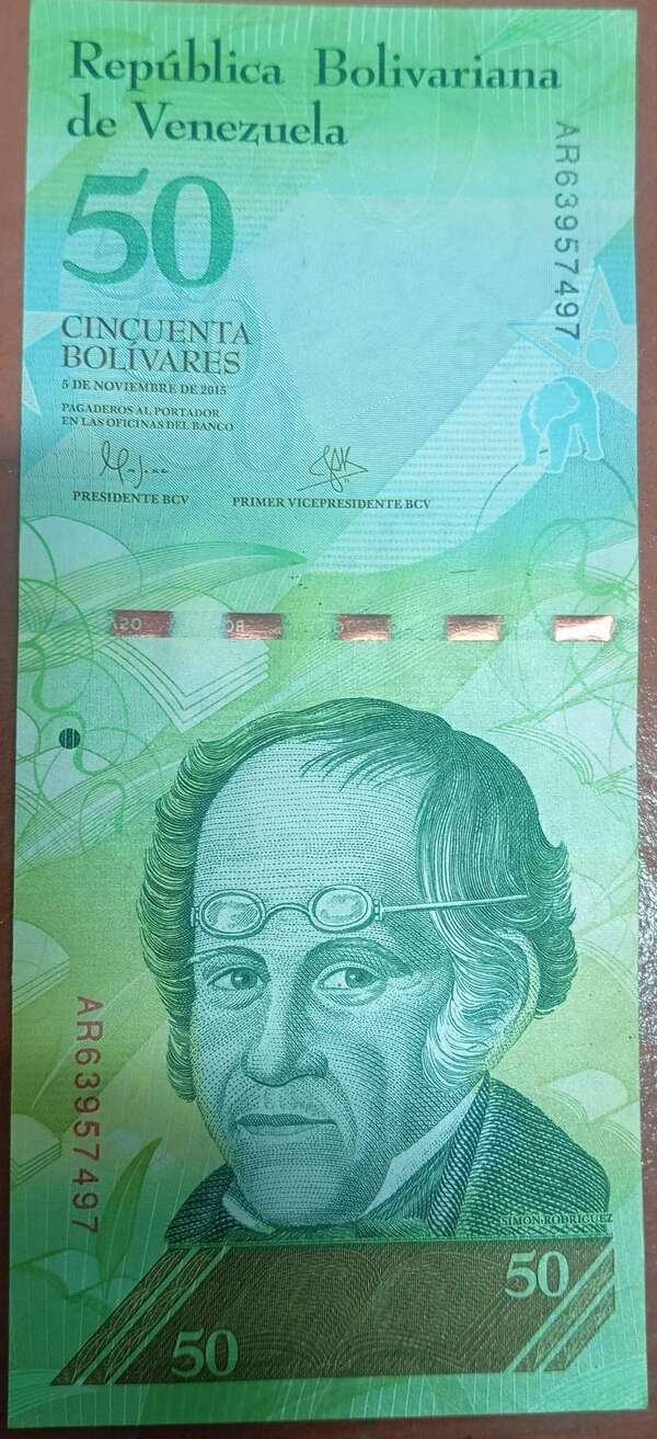Billete 50 bolivares, fecha 05-11-2015