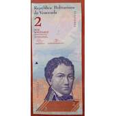 Billete 2 bolivares fecha 29-10-2013