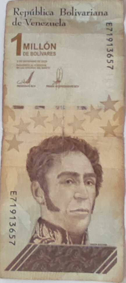 Billete de 1 millón de bolivares